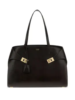 Ferragamo: Чёрная сумка-шоппер 