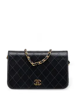 CHANEL Pre-Owned: Чёрная сумка через плечо 