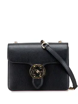 Gucci Pre-Owned: Чёрная сумка через плечо 