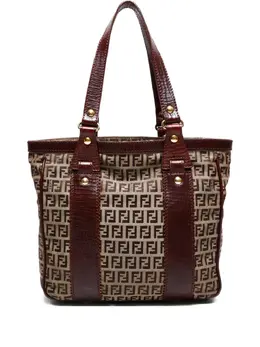 Fendi Pre-Owned: Коричневая сумка-шоппер 
