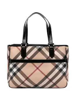 Burberry Pre-Owned: Коричневая сумка-шоппер 