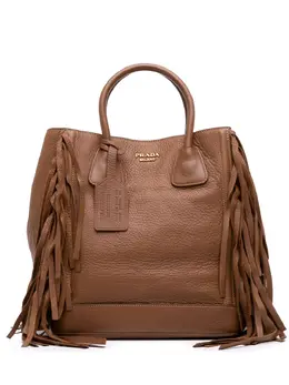 Prada Pre-Owned: Коричневая сумка-шоппер 