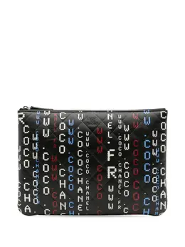 CHANEL Pre-Owned: Чёрный клатч 