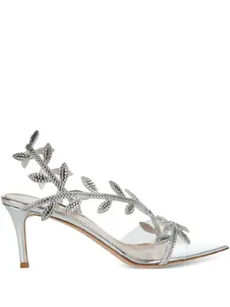 Gianvito Rossi: Серебристые туфли 