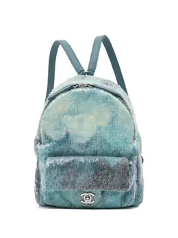 CHANEL Pre-Owned: Голубой рюкзак 
