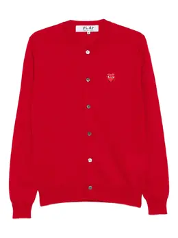 Comme Des Garçons Play: Красный кардиган  Heart