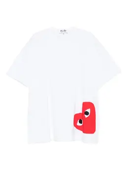 Comme Des Garçons Play: Белая футболка  Heart