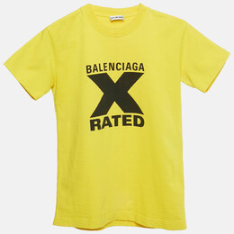 Balenciaga: Жёлтая футболка 
