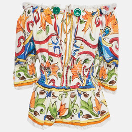 Dolce & Gabbana: Многоцветный топ  Majolica