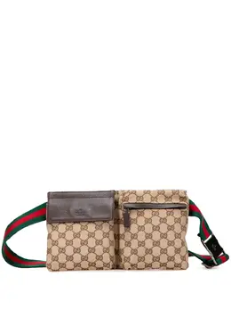 Gucci Pre-Owned: Коричневая поясная сумка 