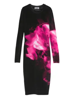 Versace Jeans Couture: Платье с растительным принтом 