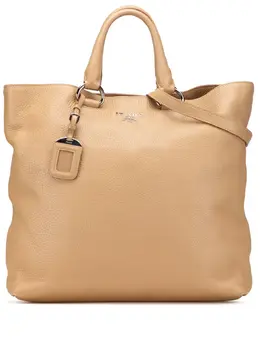Prada Pre-Owned: Коричневая сумка-шоппер 