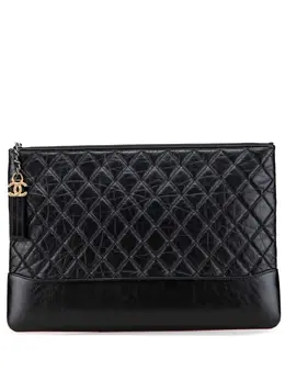 CHANEL Pre-Owned: Чёрный клатч 