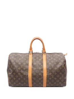 Louis Vuitton Pre-Owned: Коричневая дорожная сумка 