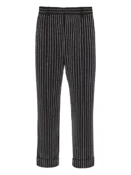 Balmain: Брюки со стразами 
