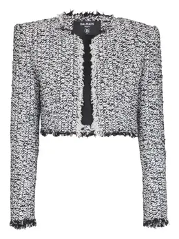 Balmain: Твидовая куртка 