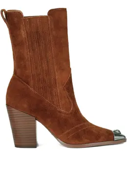 Kurt Geiger London: Коричневые ботинки 