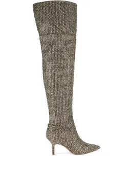 Kurt Geiger London: Бежевые сапоги 