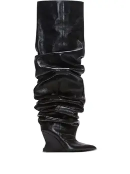 Balmain: Чёрные сапоги 