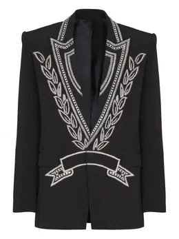Balmain: Куртка со стразами 