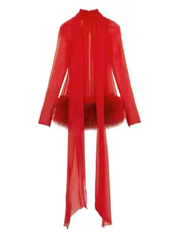 Blumarine: Платье с длинным рукавом 