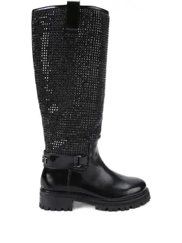 Kurt Geiger London: Чёрные сапоги 
