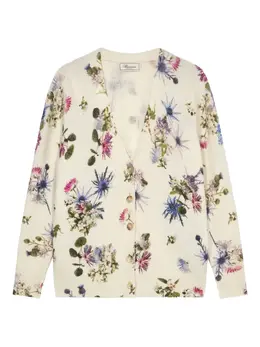 Blumarine: Кардиган с растительным принтом 