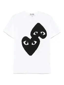 Comme Des Garçons Play: Белая футболка 