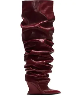 Balmain: Тёмные сапоги 