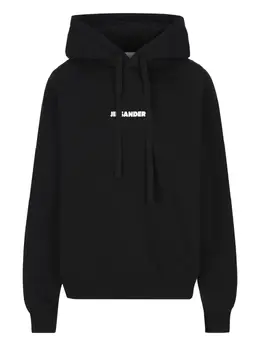 Jil Sander: Чёрная толстовка  Drawstring