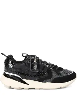 Kurt Geiger London: Чёрные кроссовки 