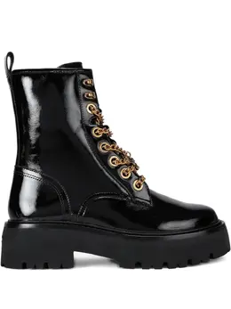 Kurt Geiger London: Чёрные ботинки 