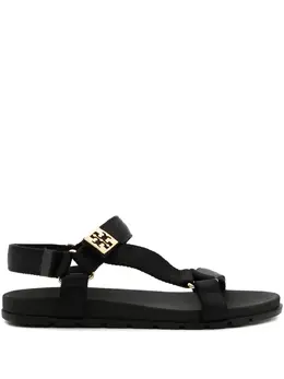 Tory Burch: Чёрные сандалии 
