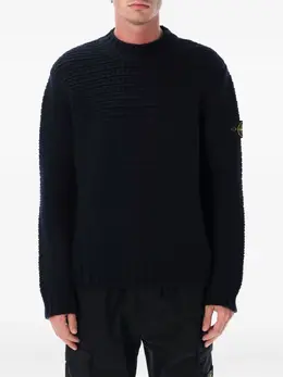 Stone Island: Синий свитер 