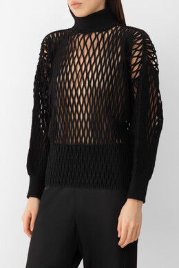 Alaia: Льняной свитер 