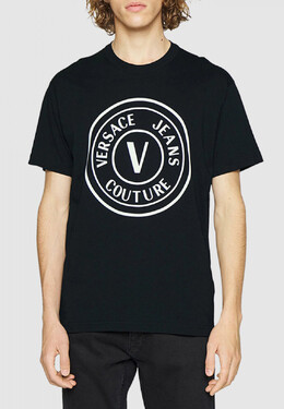 Versace Jeans Couture: Чёрная футболка 