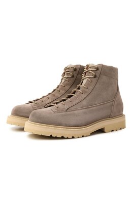 Brunello Cucinelli: Бежевые ботинки 
