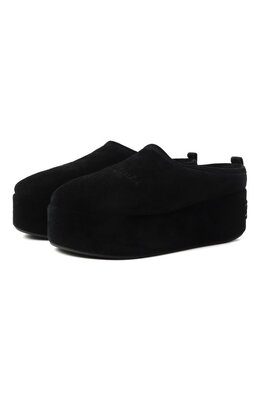 Balenciaga: Чёрные сабо 