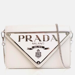 Prada: Белая сумка через плечо 