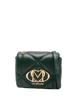 Love Moschino: Зелёная сумка через плечо 