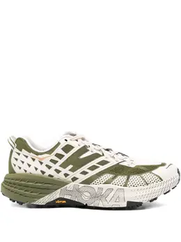 HOKA: Зелёные кроссовки 