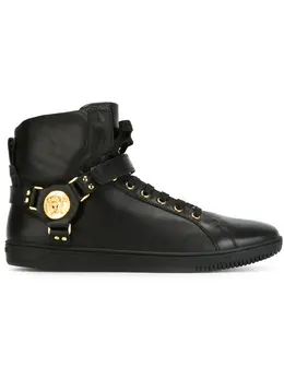 Versace: Чёрные кроссовки 