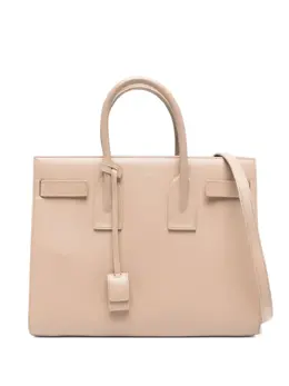 Saint Laurent: Бежевая сумка-шоппер  Sac de Jour