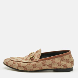 Gucci: Бежевые лоферы  Horsebit