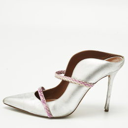 Malone Souliers: Серебристые сабо 