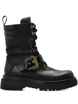 Versace Jeans Couture: Чёрные ботинки 