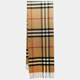 Burberry: Бежеві шарфи 