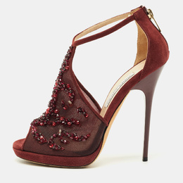 Jimmy Choo: Бордовые сандалии 