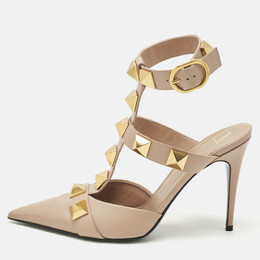 Valentino: Бежеві туфлі  Roman Stud