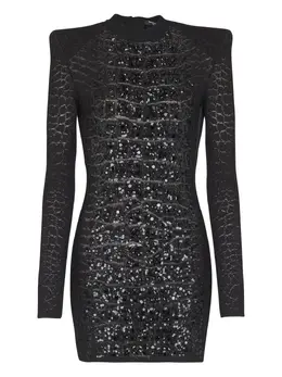 Balmain: Платье с блёстками 